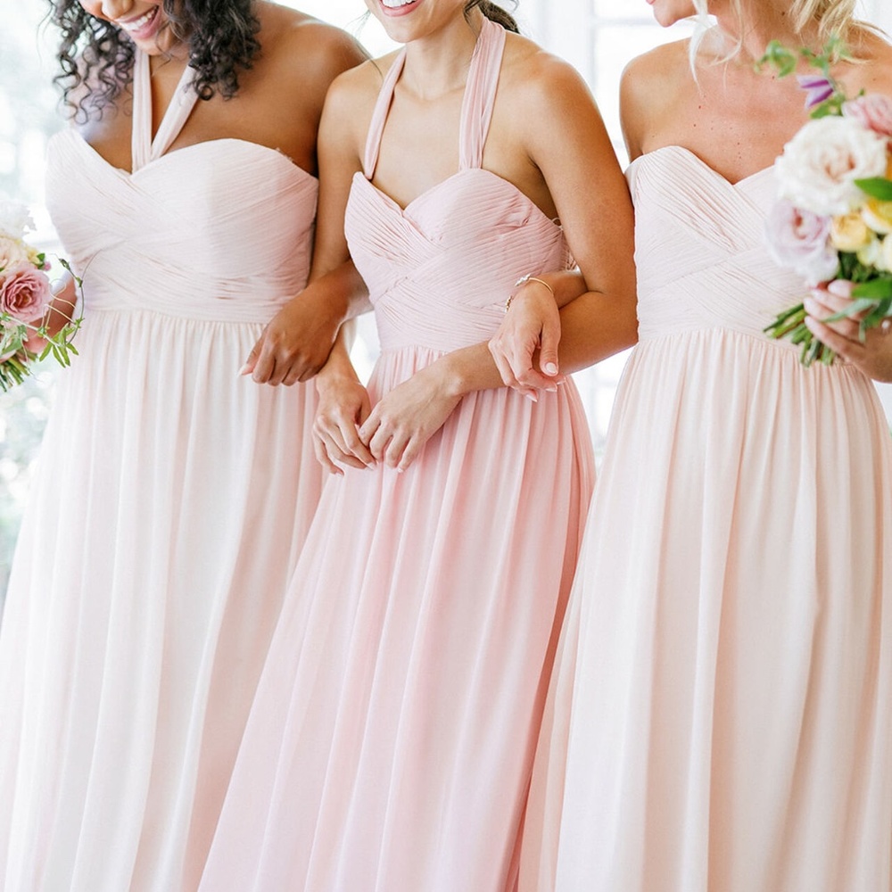 Revelry Kennedy Chiffon Convertible Dress in Champagne Size 6